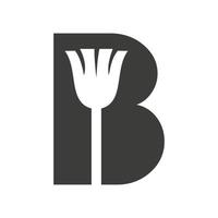 Letter B House Cleaning, Maid Logo Vector Template. Broom Logo Concept with Cleaning Brush