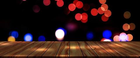 top desk with bokeh blur background,Christmas and Happy New Year photo