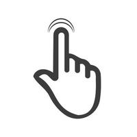 Finger Click Logo Vector Template Concept For Technology Symbol