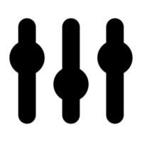 A trendy vector icon design of equalizer in solid style