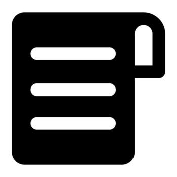 Document vector icon design in solid style