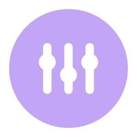 A trendy vector icon design of equalizer in solid style