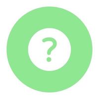 Question mark sign solid vector in trendy style