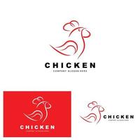 Chicken Logo, Farm Animal Vector, Design For Chicken Farm, Fried Chicken Restaurant, Cafe vector