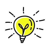 vector idea concept with lightbulbs doodle illustration