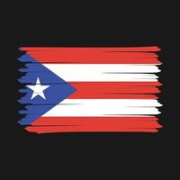 Puerto Rico Flag Brush Design Vector Illustration
