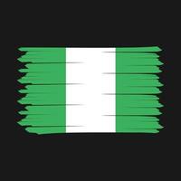 Nigeria Flag Brush Design Vector Illustration
