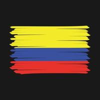 Colombia Flag Brush Design Vector Illustration