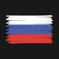 Ilustración de vector de diseño de pincel de bandera de rusia