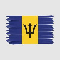 Barbados Flag Brush Design Vector Illustration