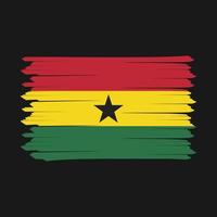 Ghana Flag Brush vector