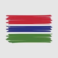 pincel de bandera de gambia vector