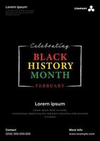 Black History Month. African American celebration poster vector design in february.