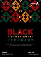 Black History Month. African American celebration poster vector design in february.