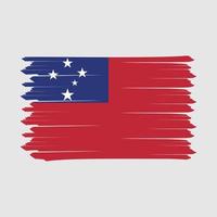 cepillo de la bandera de samoa vector