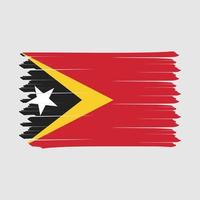 East Timor Flag Brush vector