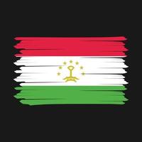 cepillo de bandera de tayikistán vector