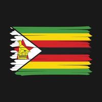 Zimbabwe Flag Brush vector