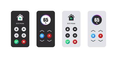 Smart home mobile interface. Smart home control icons. Vector illustration