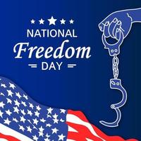 Free vector social media post national freedom day united states