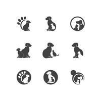 Pet Shop Silhouette Logo Vector Illustration