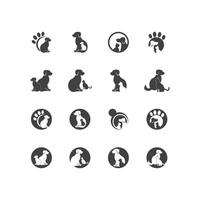 Pet Shop Silhouette Logo Vector Illustration