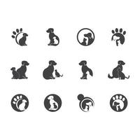 Pet Shop Silhouette Logo Vector Illustration