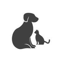 ilustración de vector de logotipo de silueta de tienda de mascotas