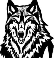 vector illustration of wolf cartoon