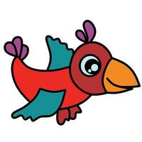 bird vector image for coloring book