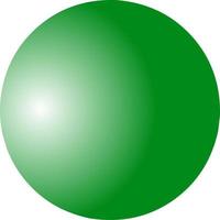 green sphere isolated on white vector