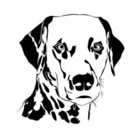 pet dog line art vector image