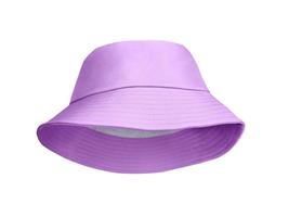 purple bucket hat isolated on white background photo