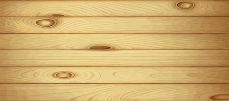 Panoramic light wood texture with knots, plank background - Vector