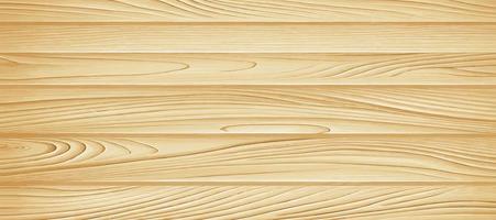 Panoramic light wood texture with knots, plank background - Vector