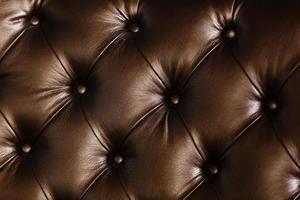 Golden Vintage leather close-up Sofa background Vintage brown leather photo