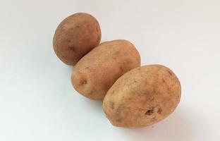 potato isolated on white background close up photo