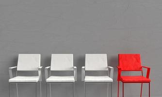 silla blanco aislado color grupo diferente rojo rosa símbolo decoración recursos humanos hr reclutamiento liderazgo entrevista persona éxito liderazgo trabajo carrera camino oportunidad empleado entrevista