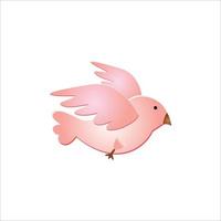 Cute cartoon bird flying vector