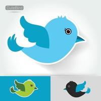 Set of cute birds vector