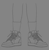 The Most Famous Basketball Shoes Line Art vector