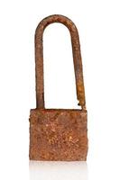 rust lock old isolated on white background with clipping path included. photo