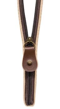 Zipper isolated on white background with clipping path included. photo