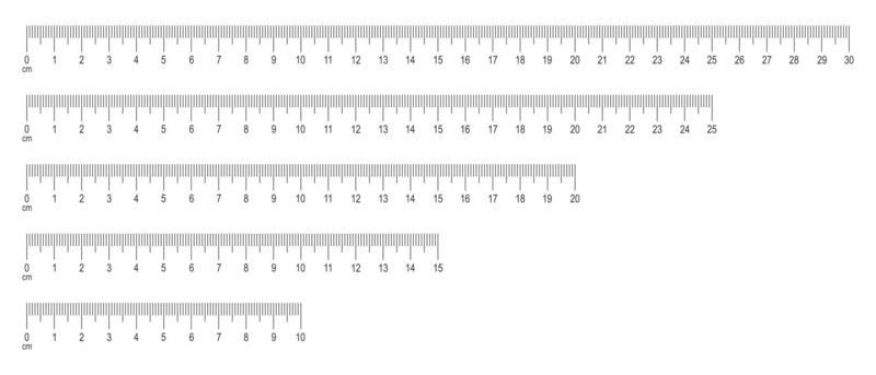 Measuring chart with 15 centimeters. Ruler scale with numbers. Length  measurement math, distance, height, sewing tool. Graphic vector  illustration. 23729728 Vector Art at Vecteezy