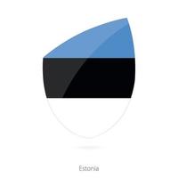 Flag of Estonia. Estonian Rugby flag. vector