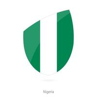 bandera de nigeria. bandera de rugby de nigeria. vector