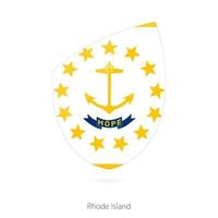 bandera de la isla de rhode. vector
