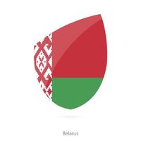 Flag of Belarus. Belarusian Rugby flag. vector