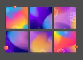 Abstract Modern Color Design Banner Card Set. Vector