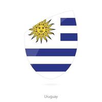 Flag of Uruguay in the style of Rugby icon. vector